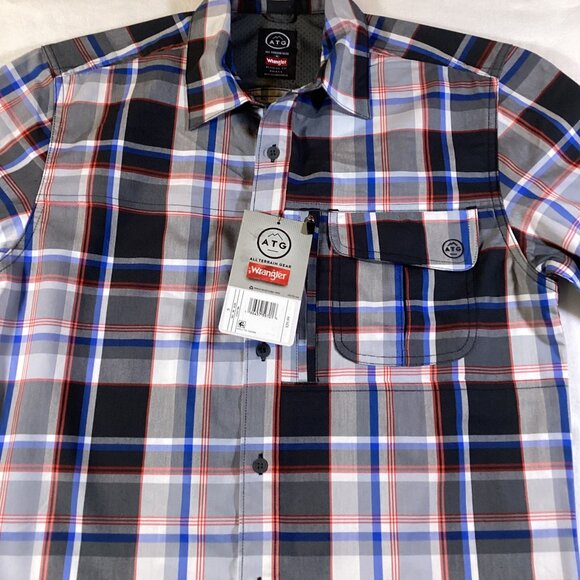 Wrangler AllTerrain Gear Small Multi Color Short Sleeve Shirt - Picture 2 of 4